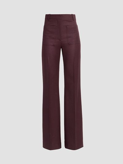 Victoria Beckham Women's Alina Wide-Leg High-Rise Wool Trousers