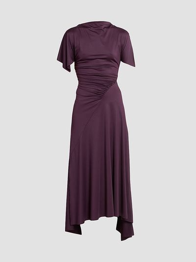 Victoria Beckham Women's Asymmetric Ruched Midi Dress