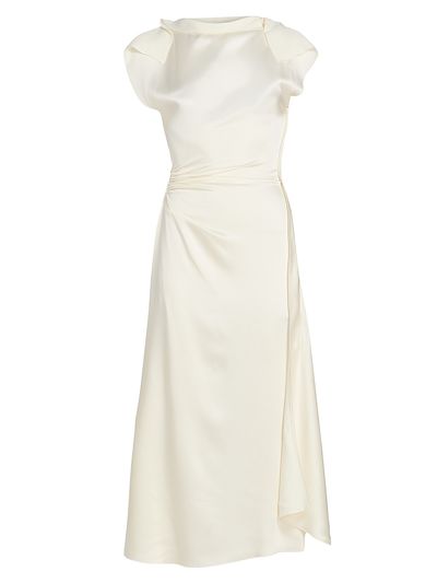 Victoria Beckham Women's Drape Bias-Cut Midi-Dress