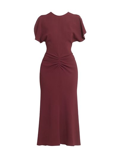 Victoria Beckham Women's Gathered Stretch Midi-Dress