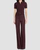 Victoria Beckham Women's Rib-Knit Zip Polo Top - 2