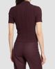 Victoria Beckham Women's Rib-Knit Zip Polo Top - 3