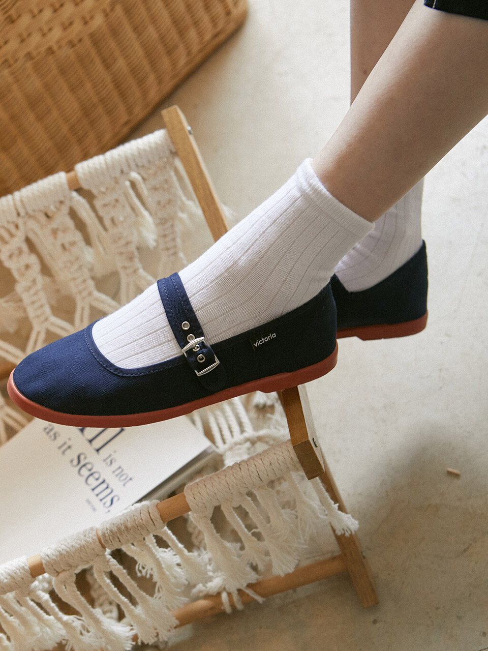 VICTORIA SHOES Gong Fu Bailarina Flats_Marino