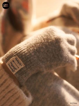 VICTORIA SHOES Line Friends Wool Blend Knit Gloves [Grey] (VXLF24GV02-GRY)