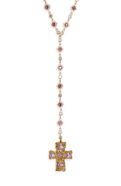 VIDAKUSH VIDAKUSH Belvedere Cross Rosary Chain Necklace
