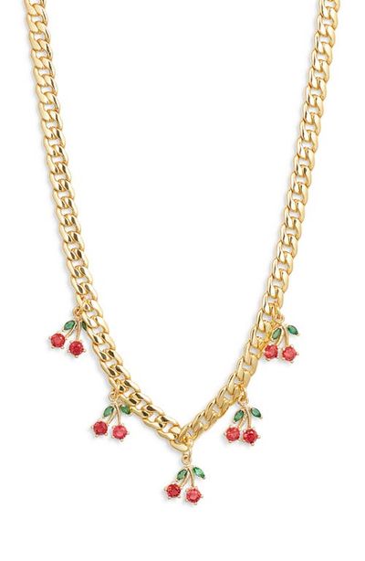 VIDAKUSH VIDAKUSH Cherry Pie Curb Chain Necklace