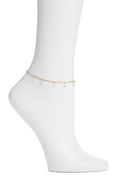 VIDAKUSH VIDAKUSH Dainty Crystal Charm Anklet