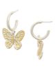 VIDAKUSH VIDAKUSH Duotone Butterfly Charm Hoop Earrings - 1