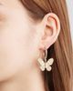 VIDAKUSH VIDAKUSH Duotone Butterfly Charm Hoop Earrings - 2