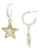 VIDAKUSH VIDAKUSH Duotone Star Charm Hoop Earrings - 1