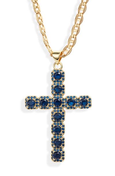 VIDAKUSH VIDAKUSH Fantasy Cubic Zirconia Cross Pendant Necklace