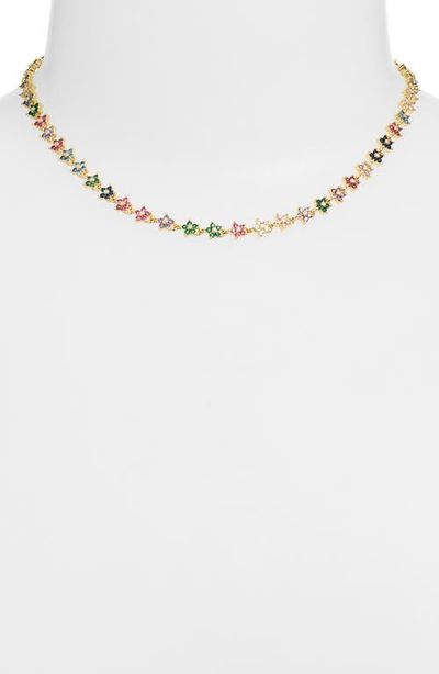 VIDAKUSH VIDAKUSH Rainbow Twinkle Flower Choker Necklace