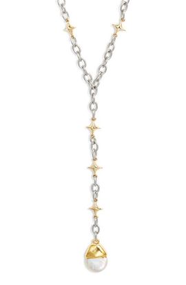 VIDAKUSH VIDAKUSH Star Power Mini Freshwater Pearl Pendant Y-Necklace