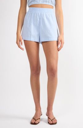 Viens Avec Moi Viens Avec Moi Everyday Stripe Cotton Shorts