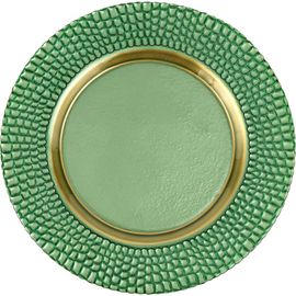VIETRI VIETRI Pelli Glass Green Charger 