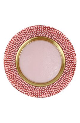 VIETRI VIETRI Pelli Glass Pink Charger 