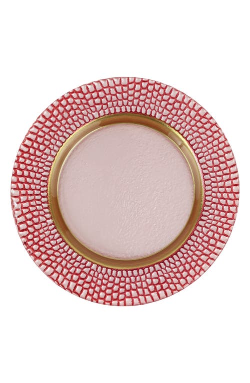 VIETRI VIETRI Pelli Glass Pink Salad Plate 