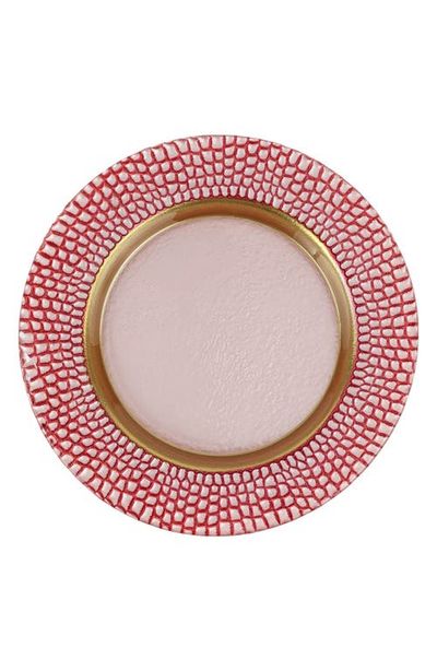 VIETRI VIETRI Pelli Glass Pink Salad Plate 