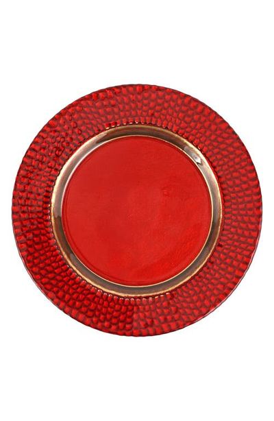 VIETRI VIETRI Pelli Glass Red Salad Plate 