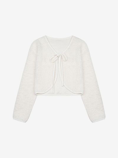 VIKI Boucle Ribbon Cardigan Style Jacket (TKJAA2102)