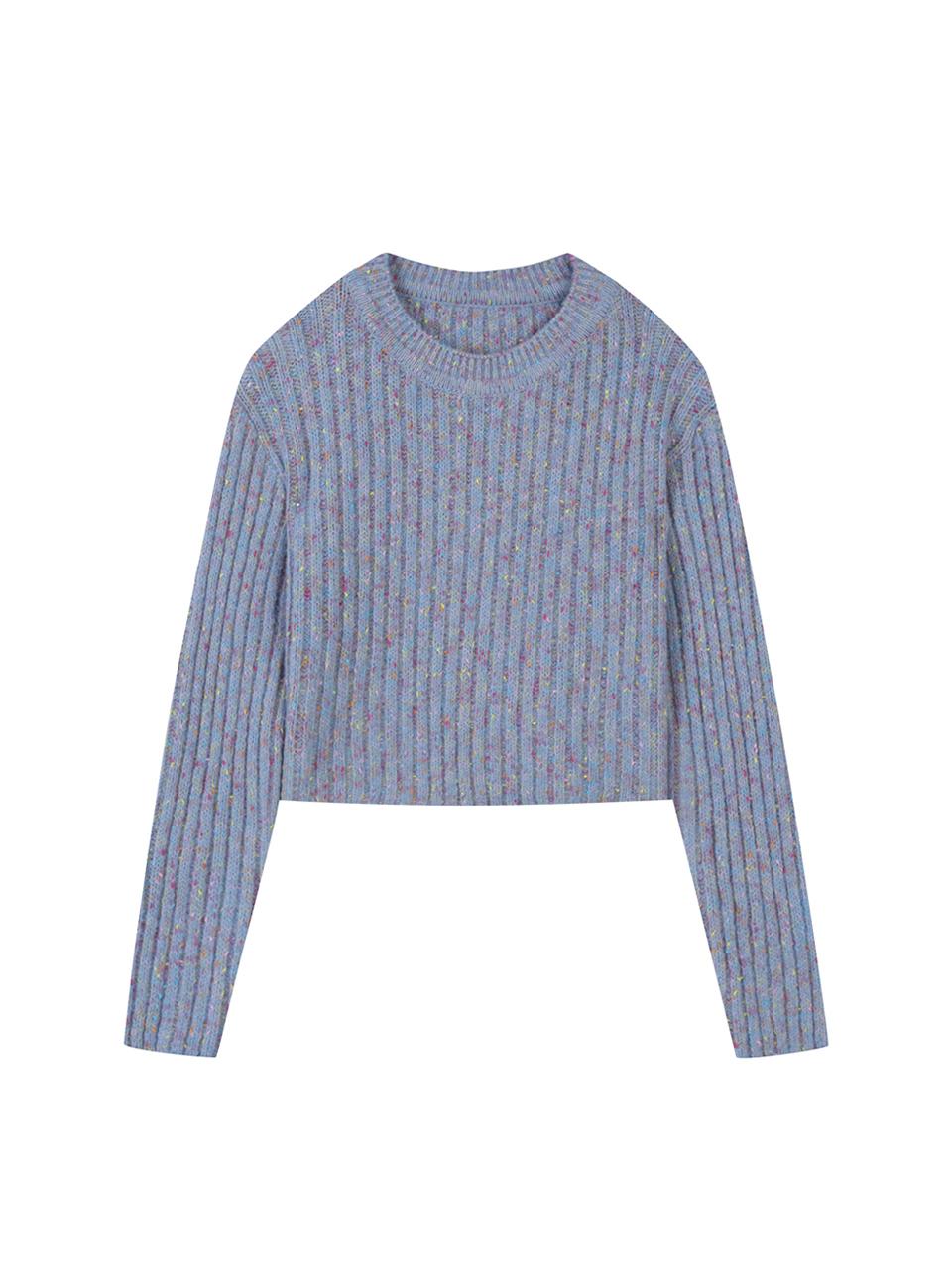 VIKI Color Mix Popcorn Ribbed Winter Knit (TJUCX2948)