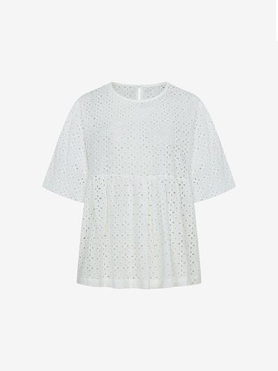 VIKI Cotton Eyelet Puff Blouse (TKBAF2465)