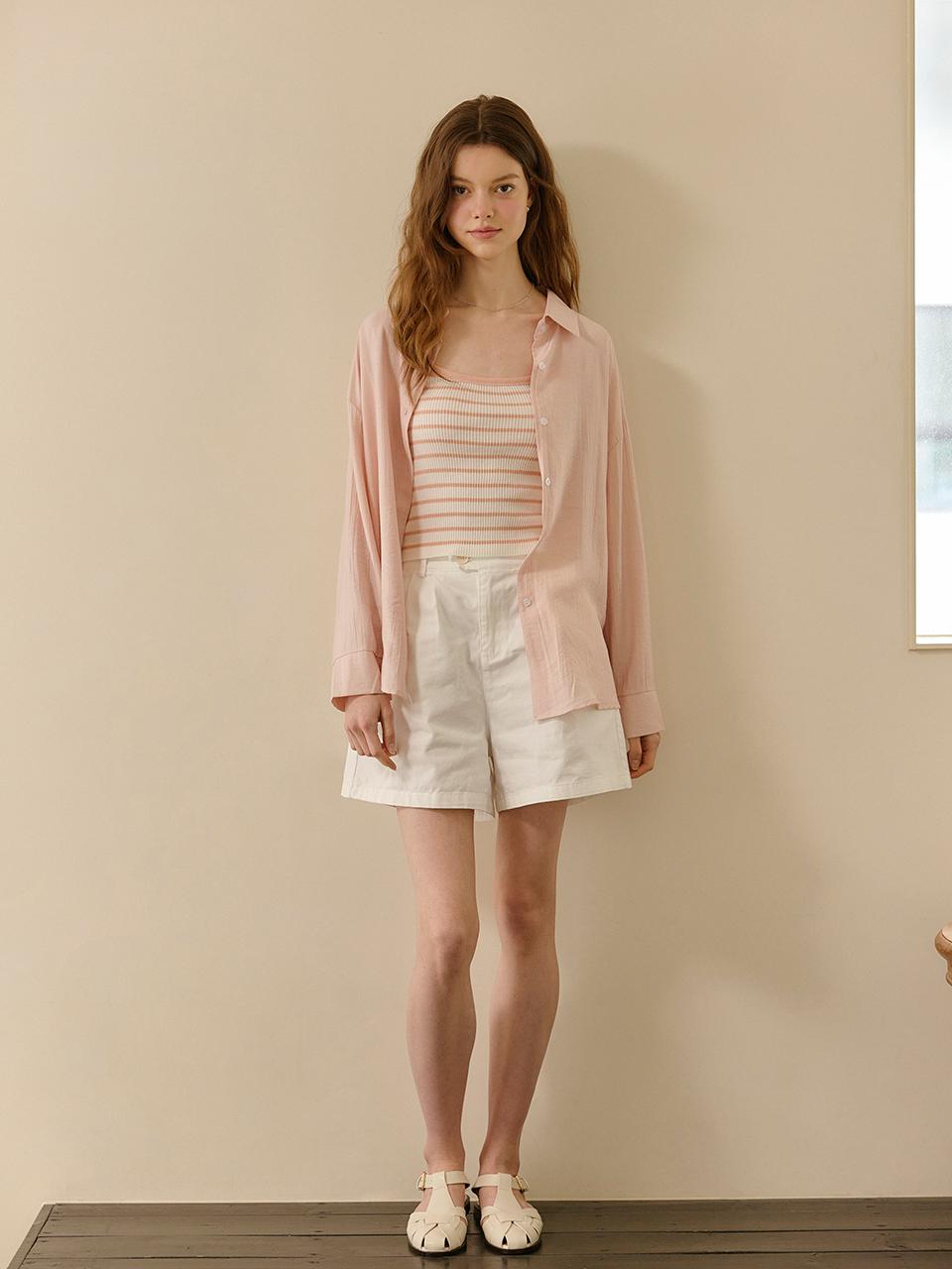 VIKI Cotton Pintuck Elastic Waist Shorts (TKPKD2241)