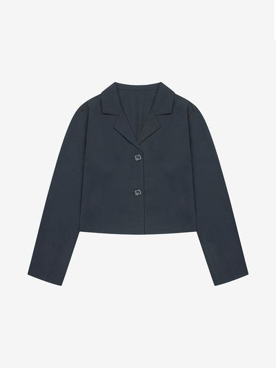 VIKI Cropped Tailored Single Blazer (TKJAD2141)