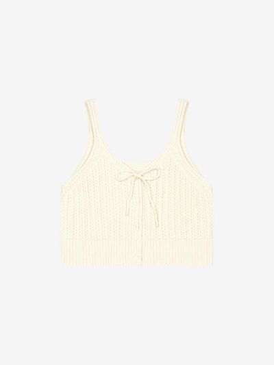 VIKI Knit Crochet Ribbon Sleeveless Vest (TKVCB2936)