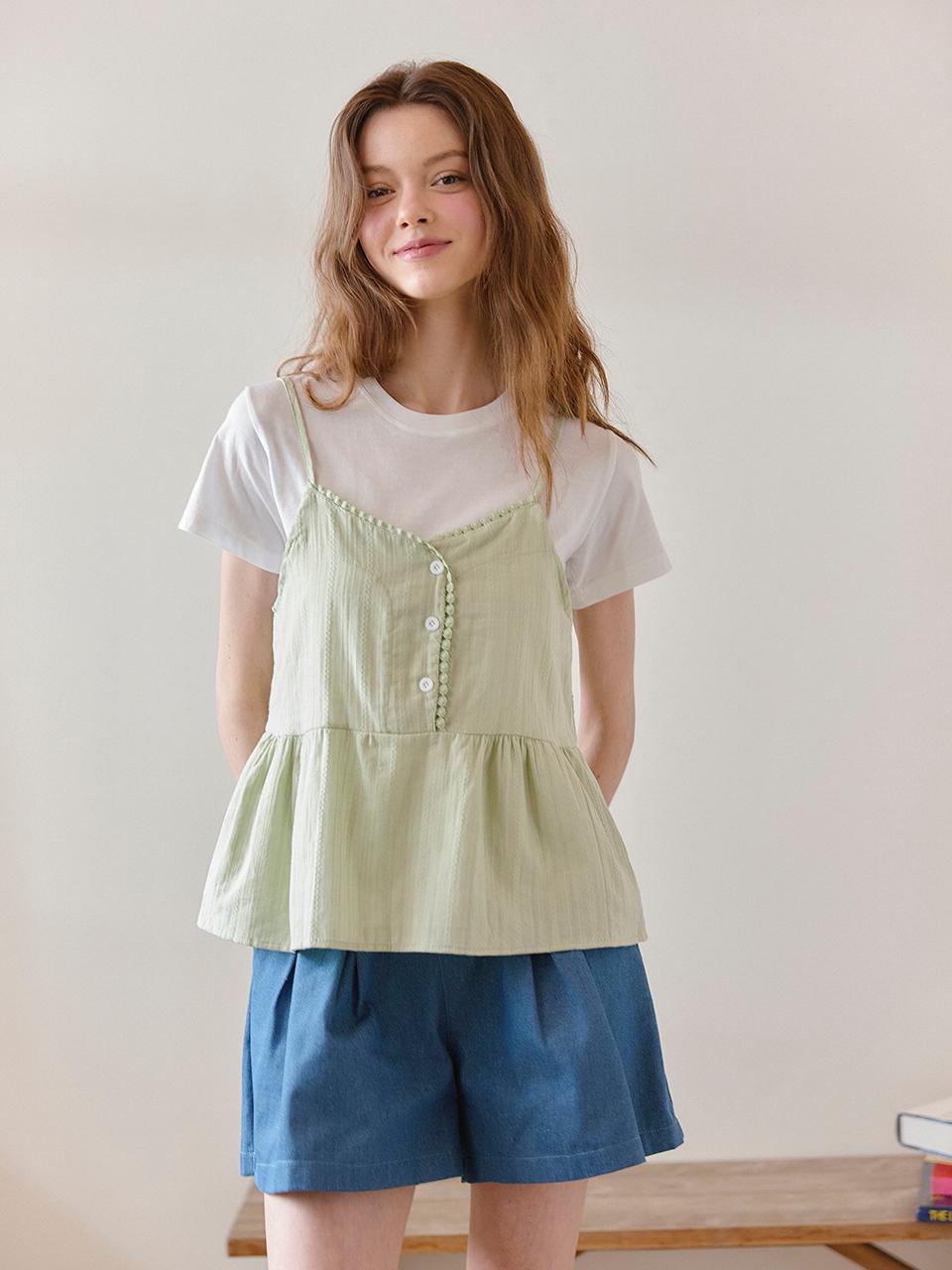 VIKI Lace Trimmed Bustier Blouse (TKBAF2463)