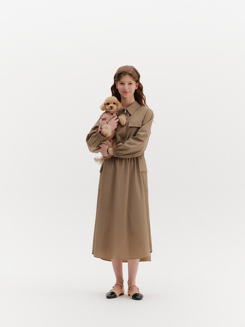 VIKI Nylon Cargo Pocket Elastic Banding Dress (TKOAB2501)