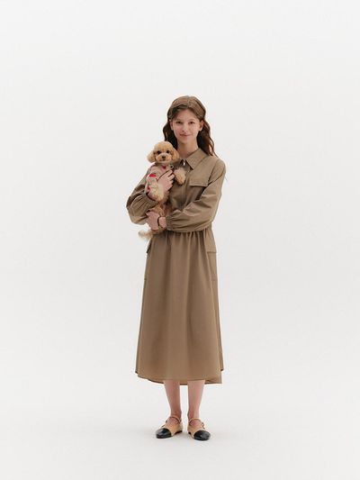 VIKI Nylon Cargo Pocket Elastic Banding Dress (TKOAB2501)