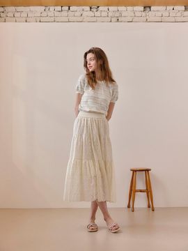 VIKI Punching Cancan BANDING Long Skirt (TKSAD2342)