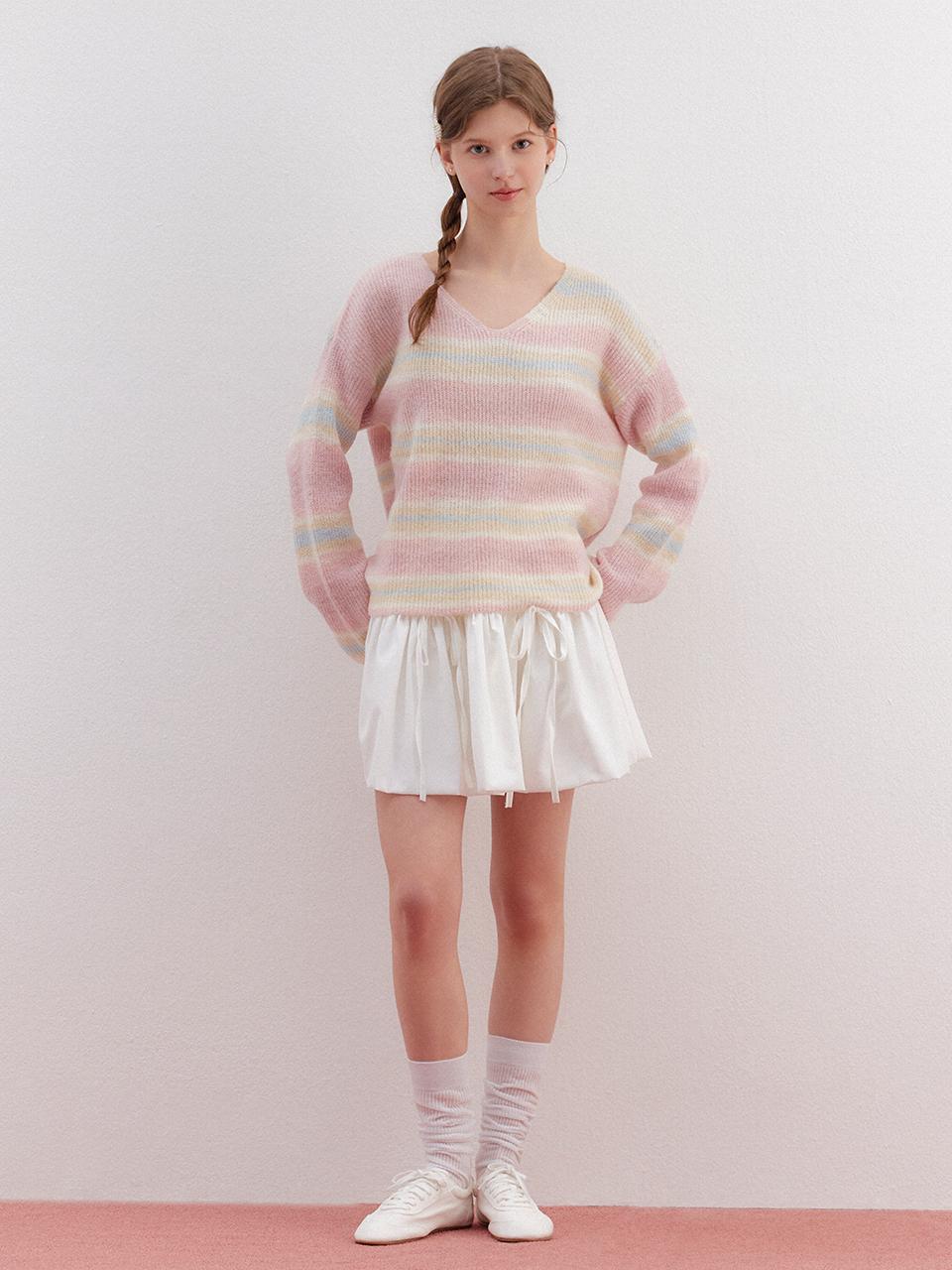 VIKI Ribbon Balloon Mini Skirt (TKSAC2305)