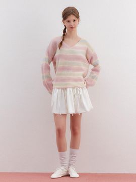 VIKI Ribbon Balloon Mini Skirt (TKSAC2305)