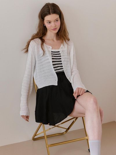 VIKI Scasi Cardigan Striped Tank Top SET (TKCCE1986)