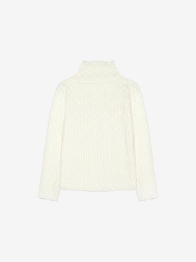 VIKI Wave Flower Mock Neck Layered T-shirt (TKIAB2802)