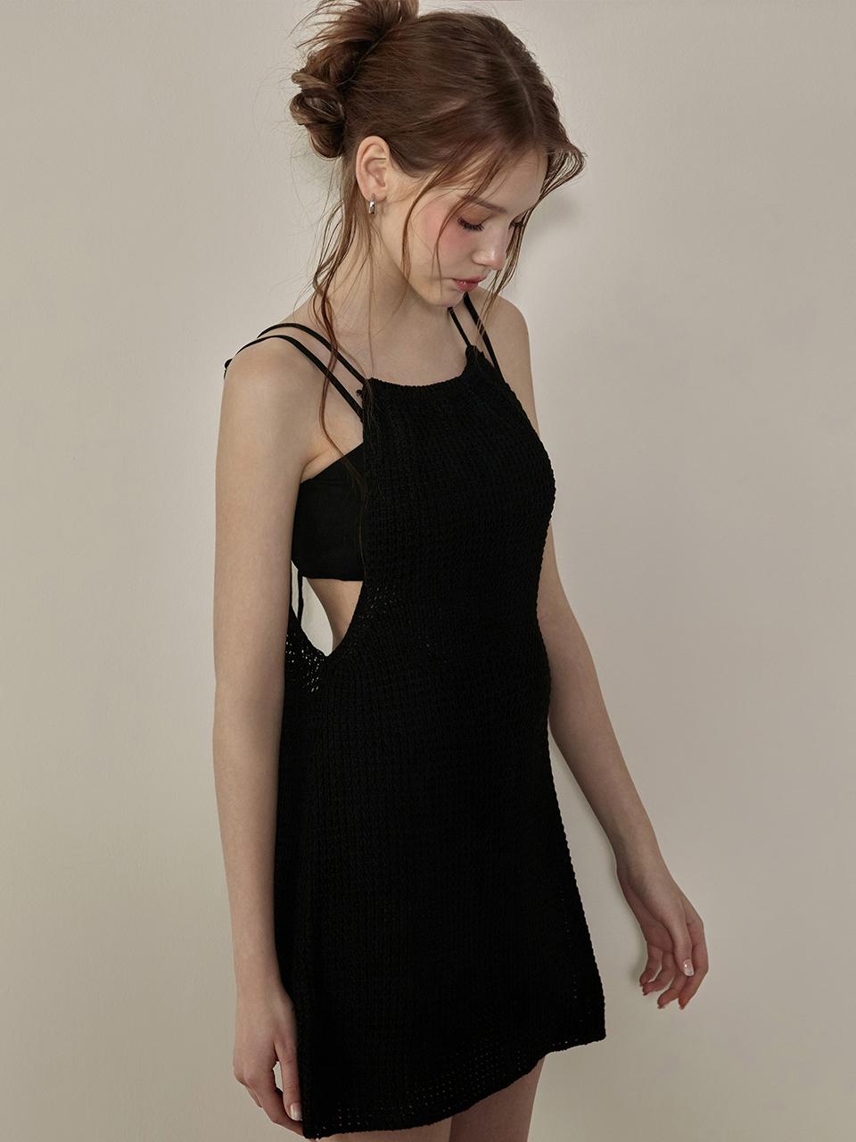 VIKINIVENDER Margo Knit Halter Cover-up Dress