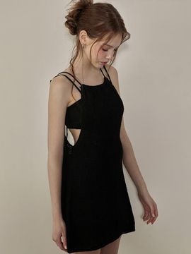 VIKINIVENDER Margo Knit Halter Cover-up Dress