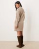 Vila Petite VILA Petite balloon sleeve knit mini dress in heathered natural-pink - 2