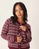 Vila Petite VILA Petite boucle check cardigan in burgundy and white - part of a set-Red - 1