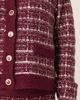 Vila Petite VILA Petite boucle check cardigan in burgundy and white - part of a set-Red - 3