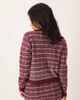 Vila Petite VILA Petite boucle check cardigan in burgundy and white - part of a set-Red - 4