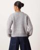 Vila Petite Vila Petite diagonal stitch knit sweater in medium heather gray - 2