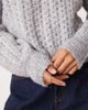 Vila Petite Vila Petite diagonal stitch knit sweater in medium heather gray - 3