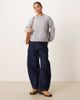 Vila Petite Vila Petite diagonal stitch knit sweater in medium heather gray - 4