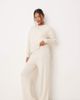 Vila Petite Vila Petite knit pants in cream - part of a set-White - 1