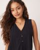Vila Petite Vila Petite lightweight rib knit sleeveless vest in black - part of a set - 3