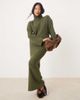 Vila Petite Vila Petite roll neck knit sweater in khaki - part of a set-Green - 3