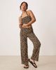 Vila Petite Vila Petite slinky jersey halter neck top in leopard print - part of a set-Multi - 2